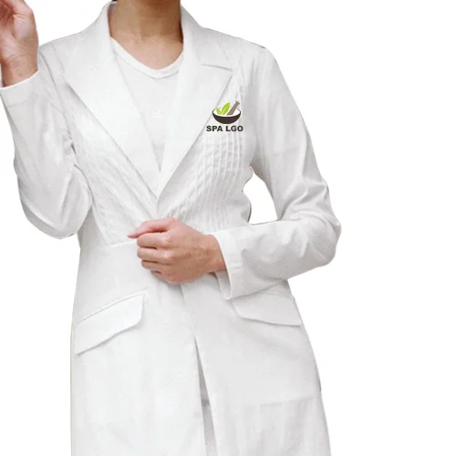 Pleated Spa Coat - White